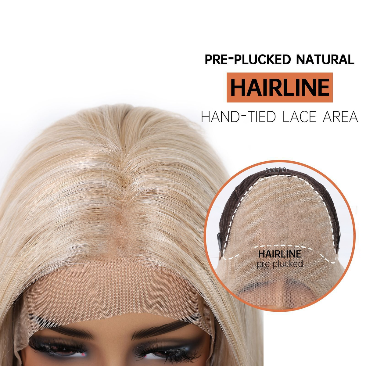 Eliza | Cream Medium 13*6 HD Lace Frontal Wig (Hand-Tied)