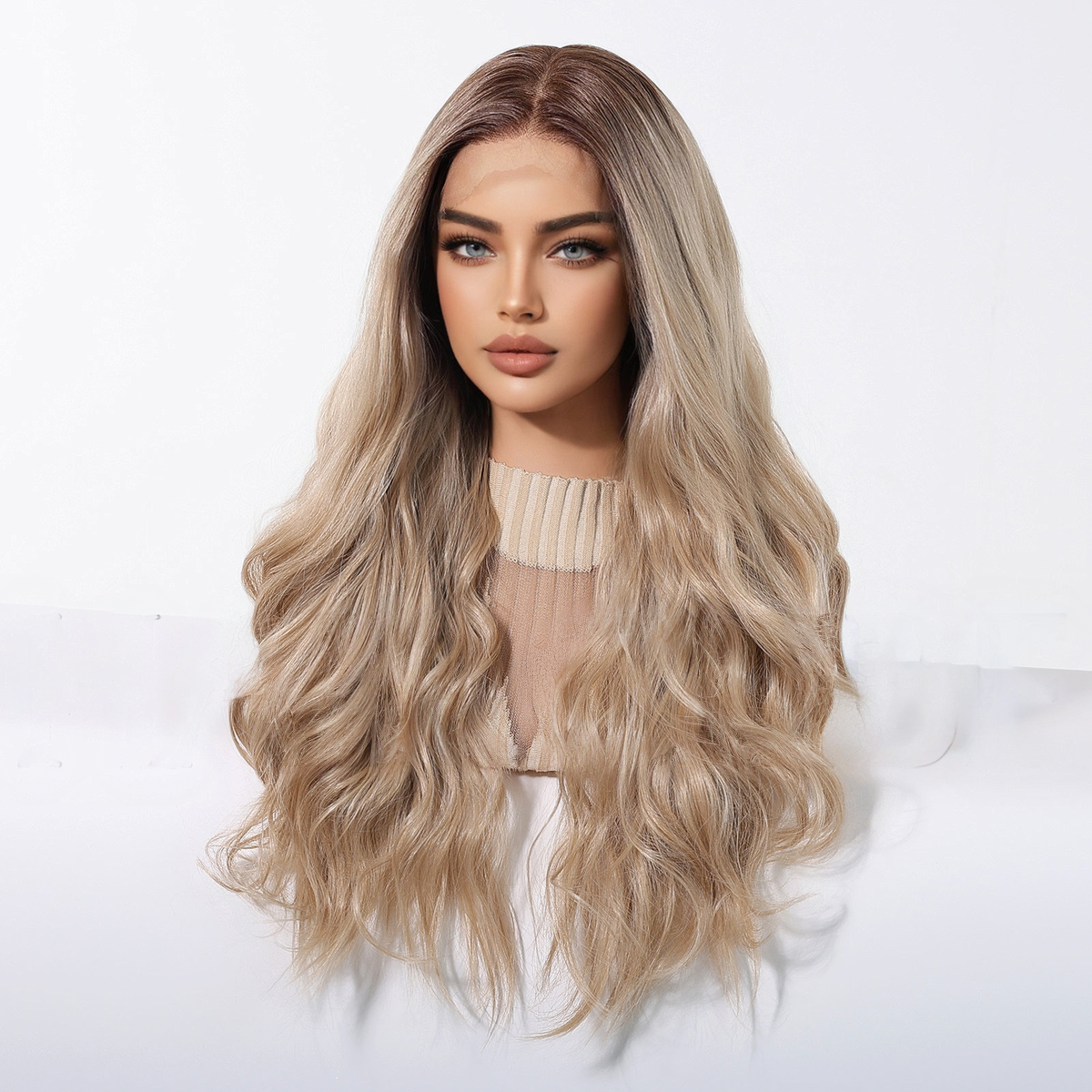 Clara | Blonde Long Wavy 13*6 HD Lace Front Wig (Hand-Tied)