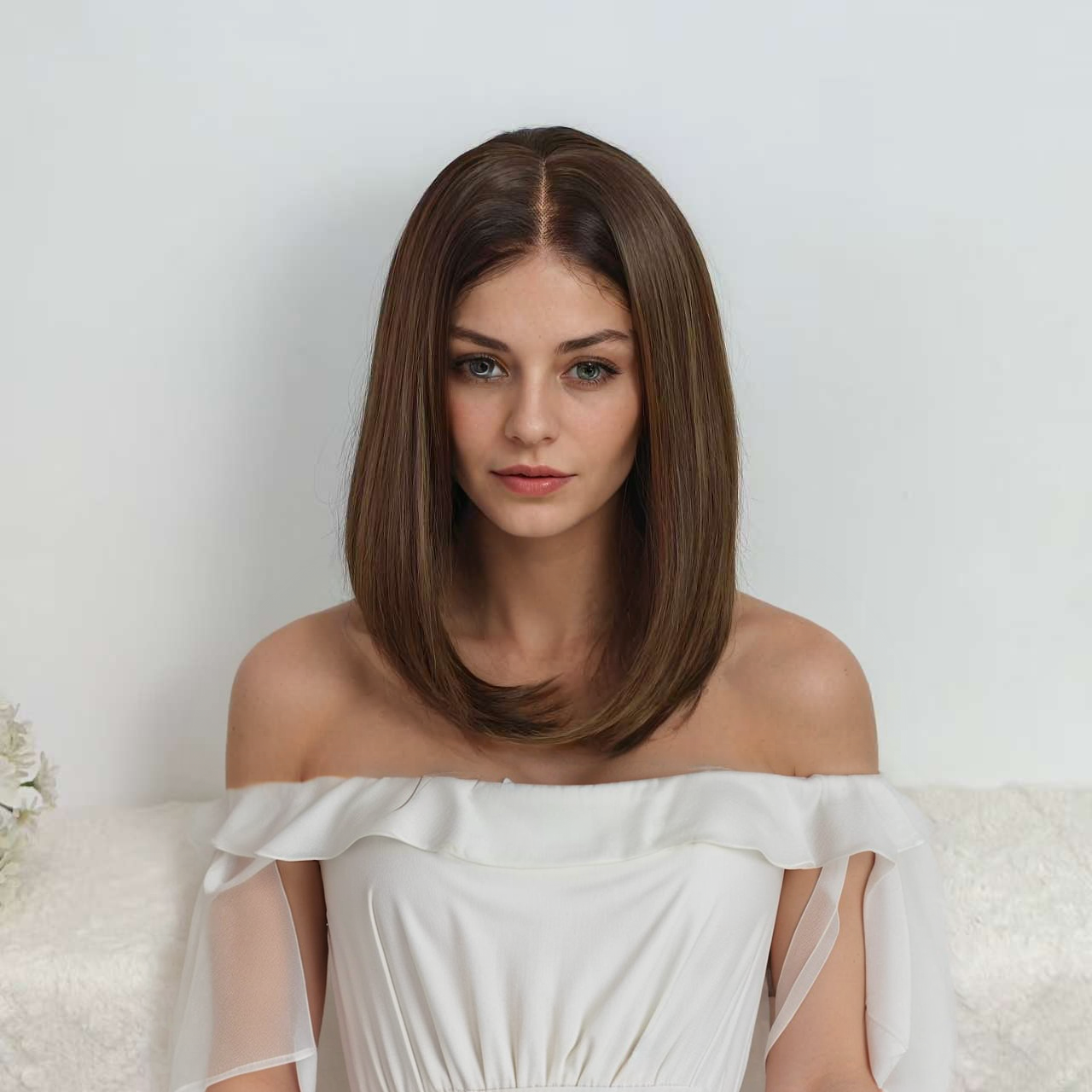 Millie 18” Loose Wave HD Lace Front Wig - Brown, Hand-Tied Monofilament Top