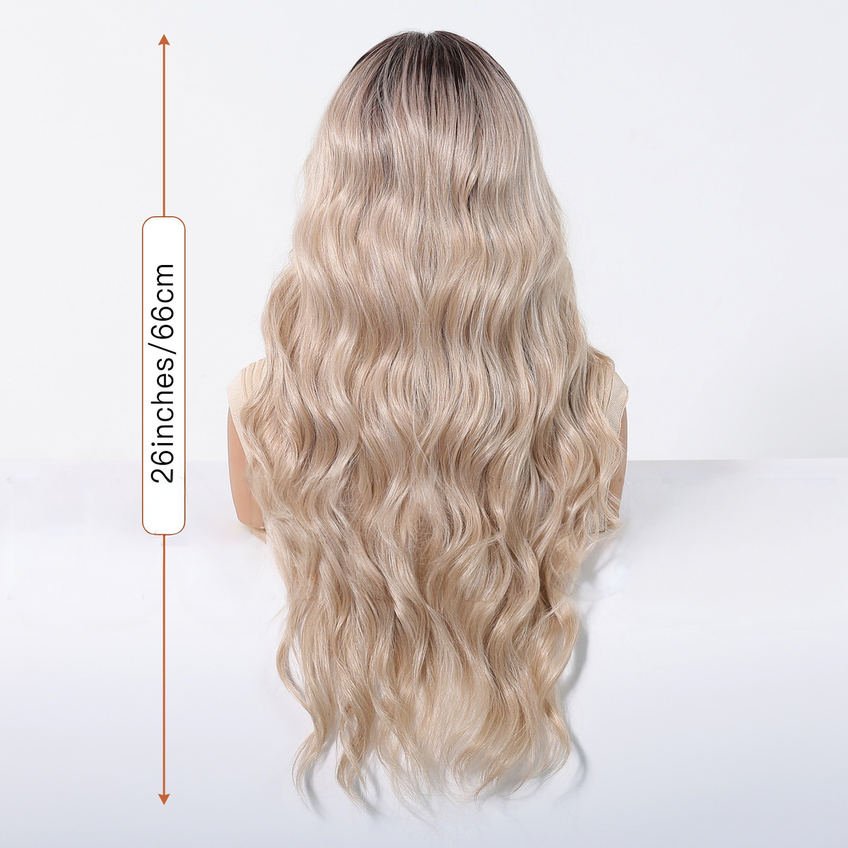 Ellie | Ombré Blonde Long Wavy 13*6 HD Lace Frontal Wig (Hand-Tied)