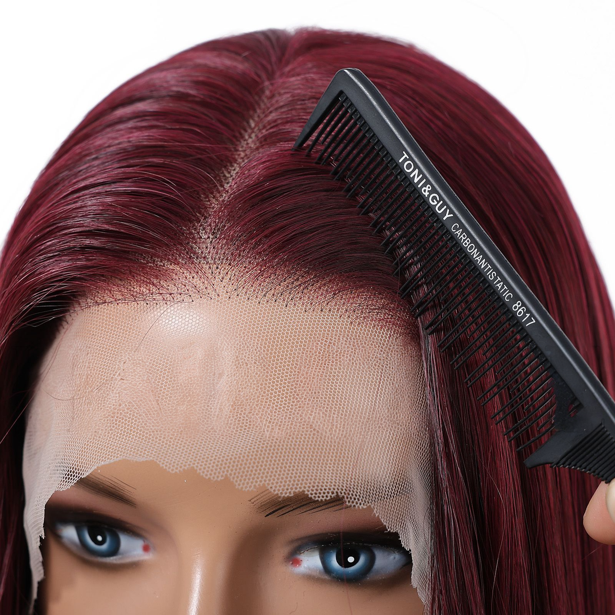 Ember | Red Long Straight 13*6 HD Lace Front Wig (Hand-Tied)