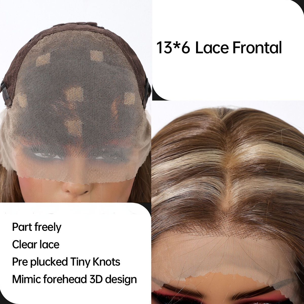 Freya | Ombré Brown Wavy 13*6 HD Lace Front Wig (Hand-Tied)