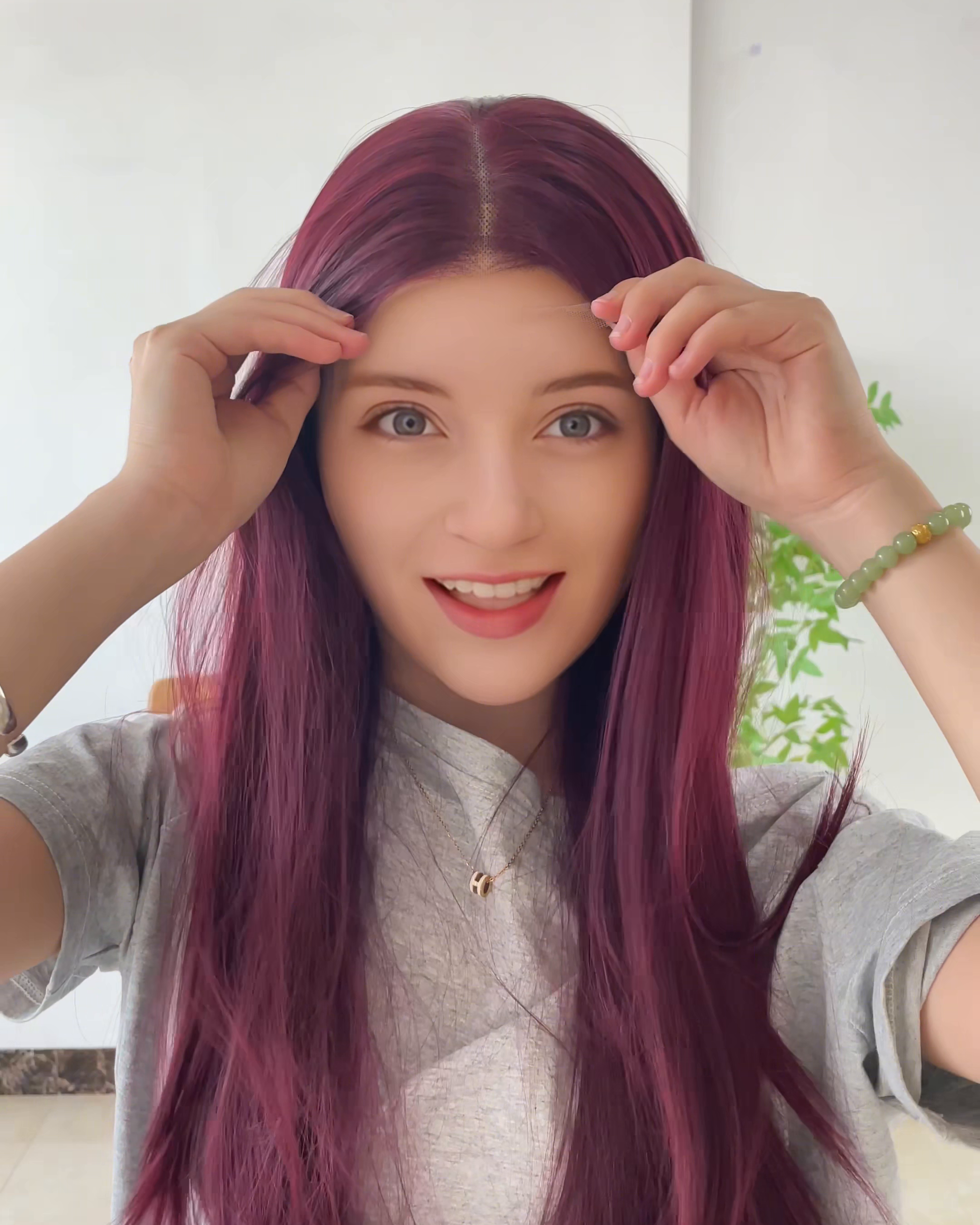 Red Long Straight Wig