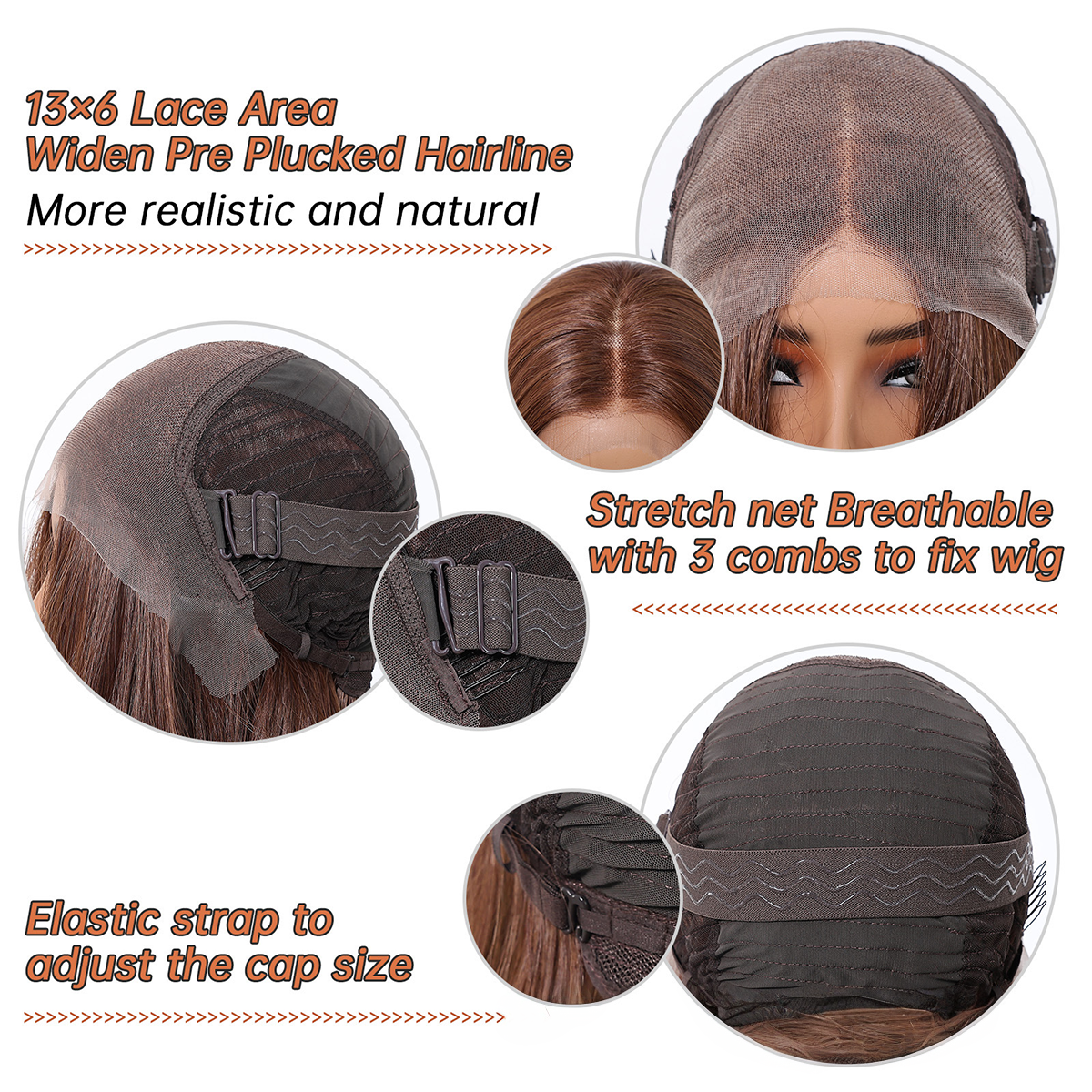 Maya | Ginger Medium 13*6 HD Lace Frontal Wig (Hand-Tied)
