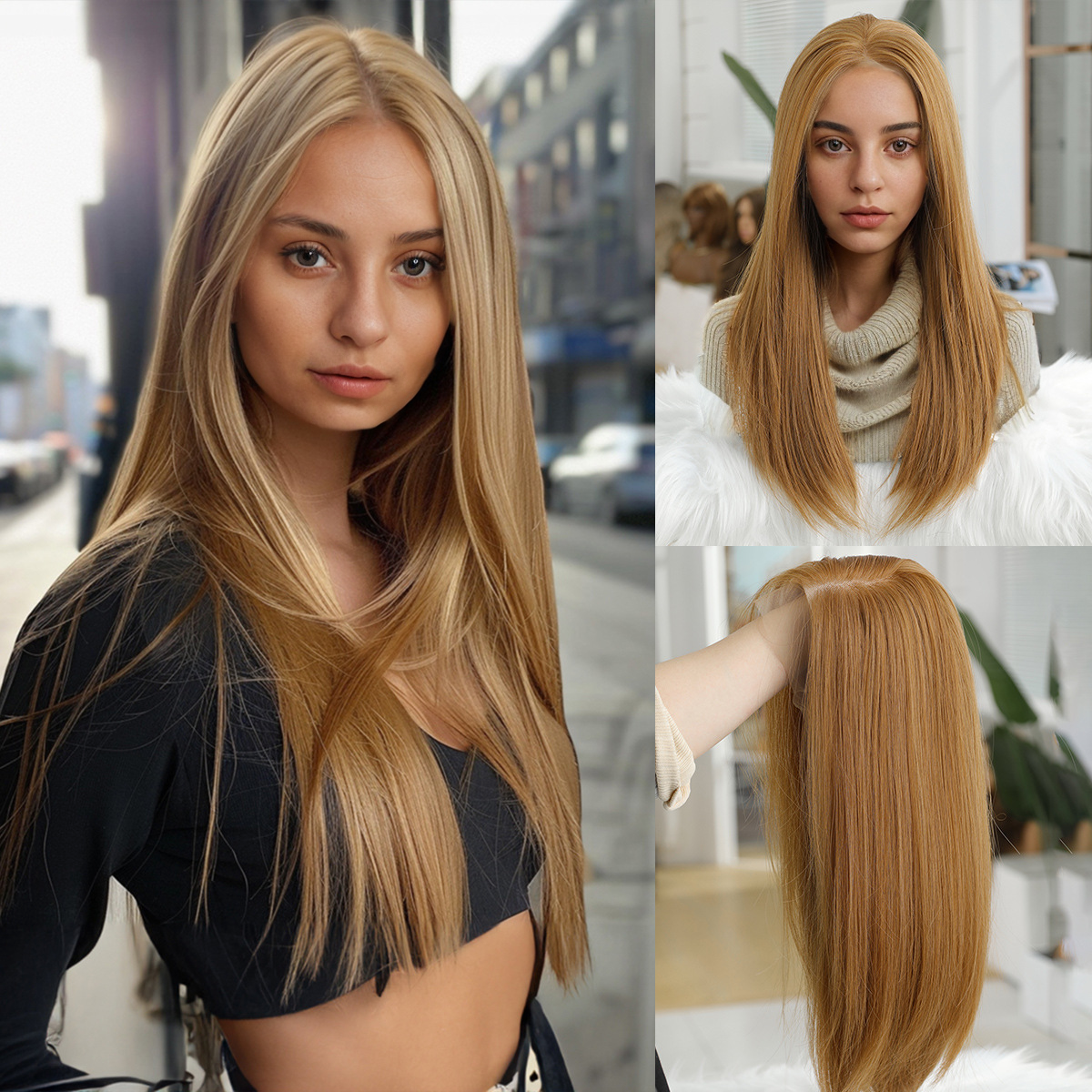 Edith | Blonde Medium 13*6 HD Lace Frontal Wig (Hand-Tied)