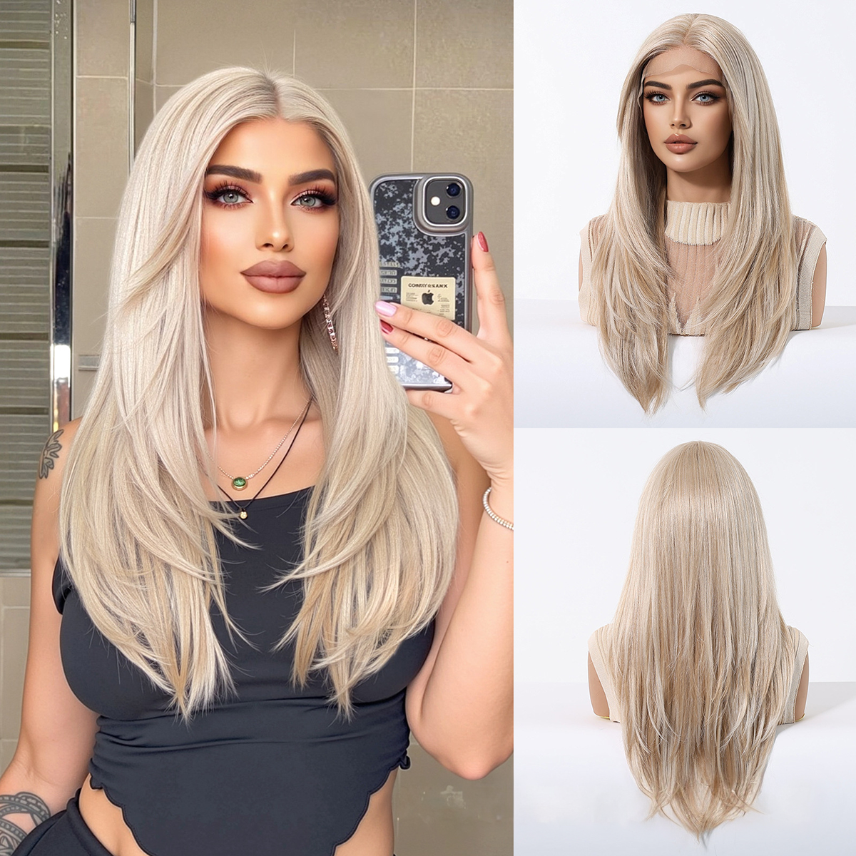 Eliza | Cream Medium 13*6 HD Lace Frontal Wig (Hand-Tied)