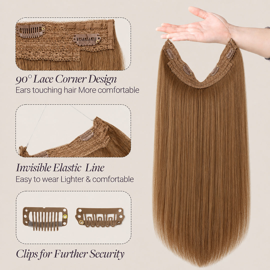 Invisible Halo Extensions, Light Brown #10