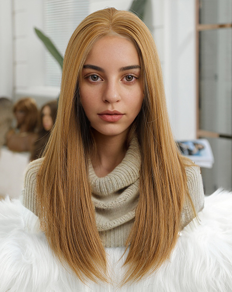 Edith | Blonde Medium 13*6 HD Lace Frontal Wig (Hand-Tied)