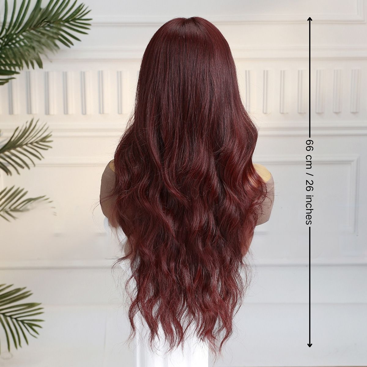 Rose | Red Long Wavy 13*6 HD Lace Frontal Wig (Hand-Tied)