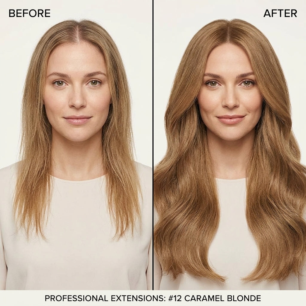 12 Caramel Blonde Halo Human Hair Extension