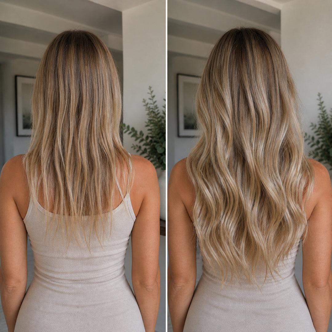 Seamless Clip-Ins, Dirty Blonde Balayage #18/60