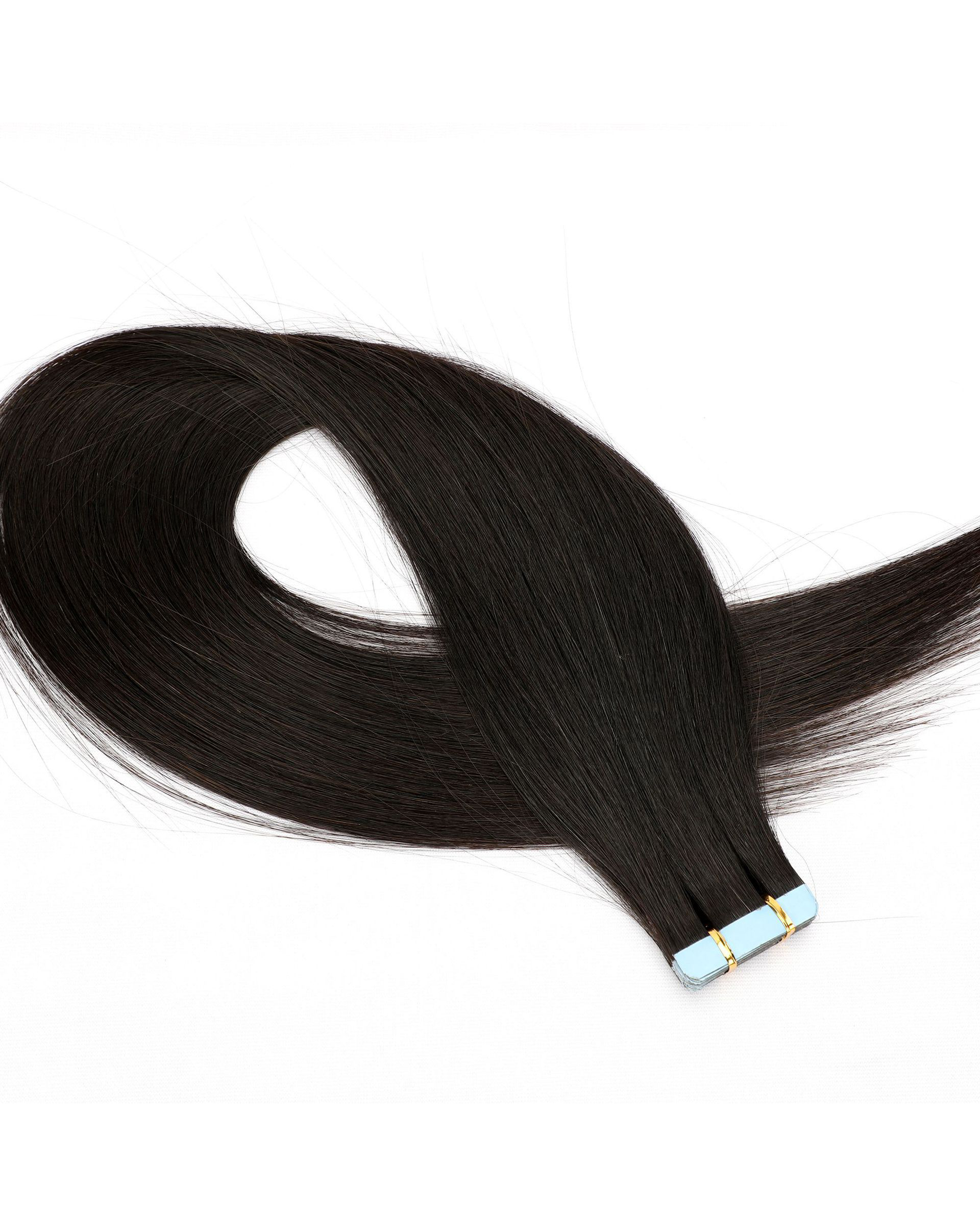 Tape-In Extensions - Straight 1B Natural Black