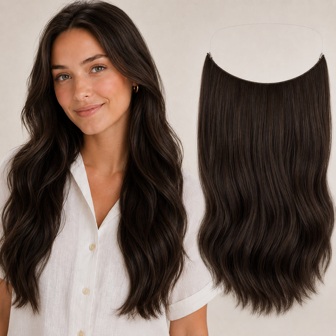 Invisible Halo Extensions, Dark Brown #2