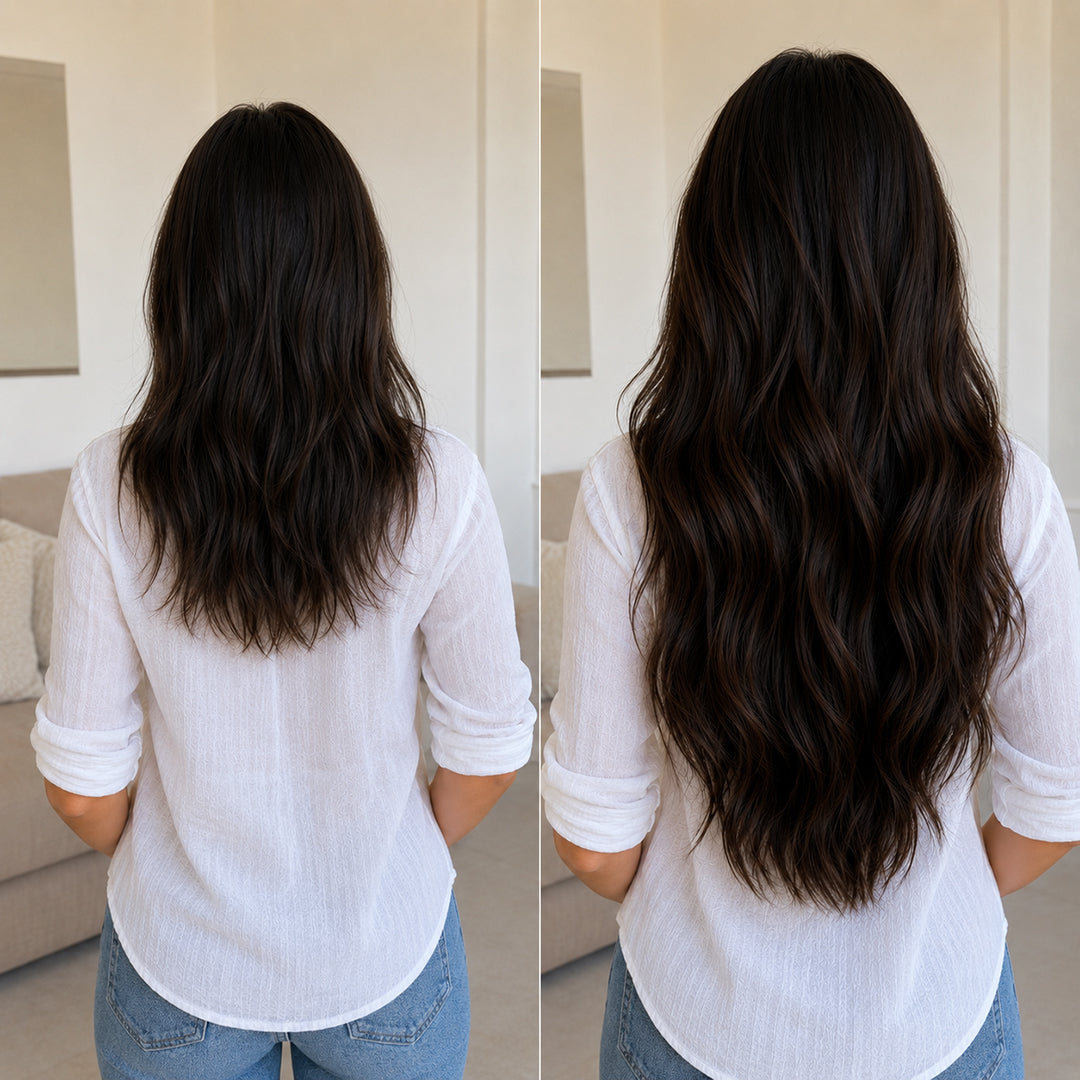 Invisible Halo Extensions, Dark Brown #2
