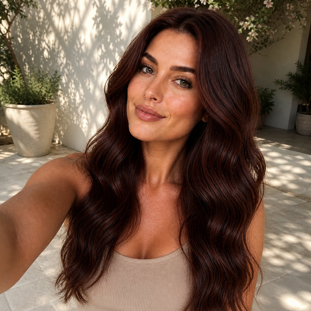 Seamless Clip-Ins, Dark Auburn #33
