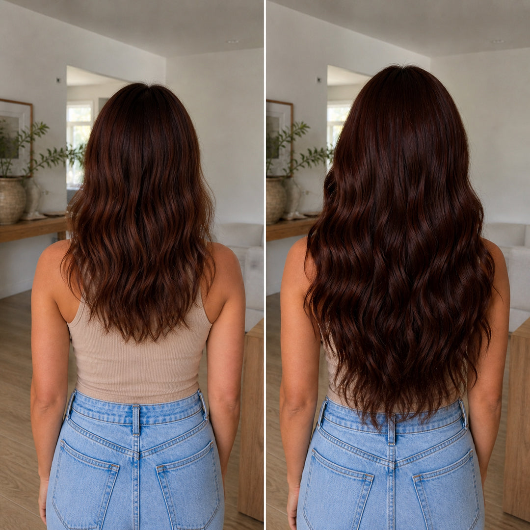 Seamless Clip-Ins, Dark Auburn #33