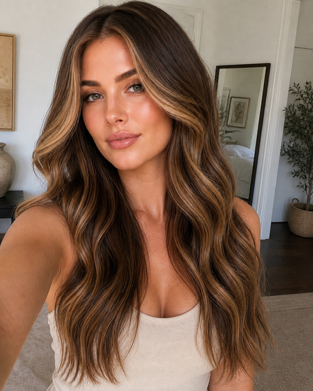 Invisible Halo Extensions, Chocolate Brown Caramel Balayage #4/27