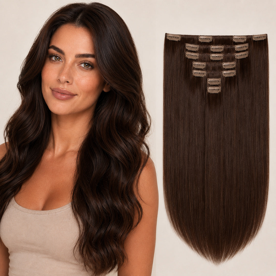 Seamless Clip-Ins, Chocolate Brown #4