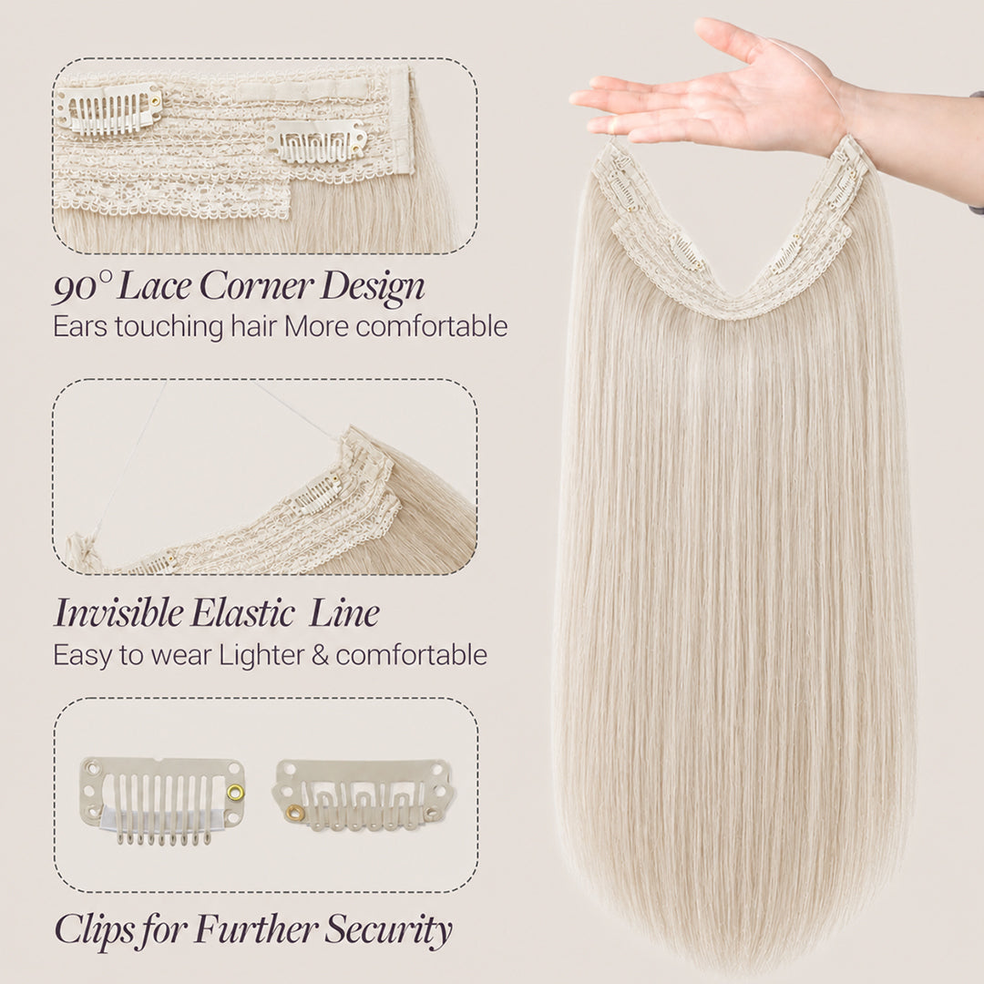 Invisible Halo Extensions, Platinum Blonde #60