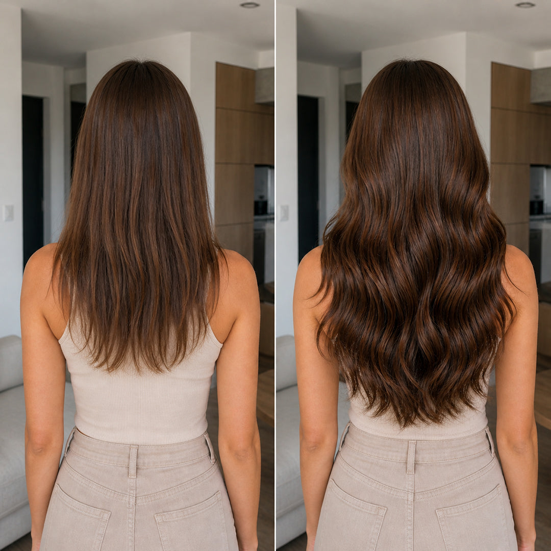 Seamless Clip-Ins, Chestnut Brown #6