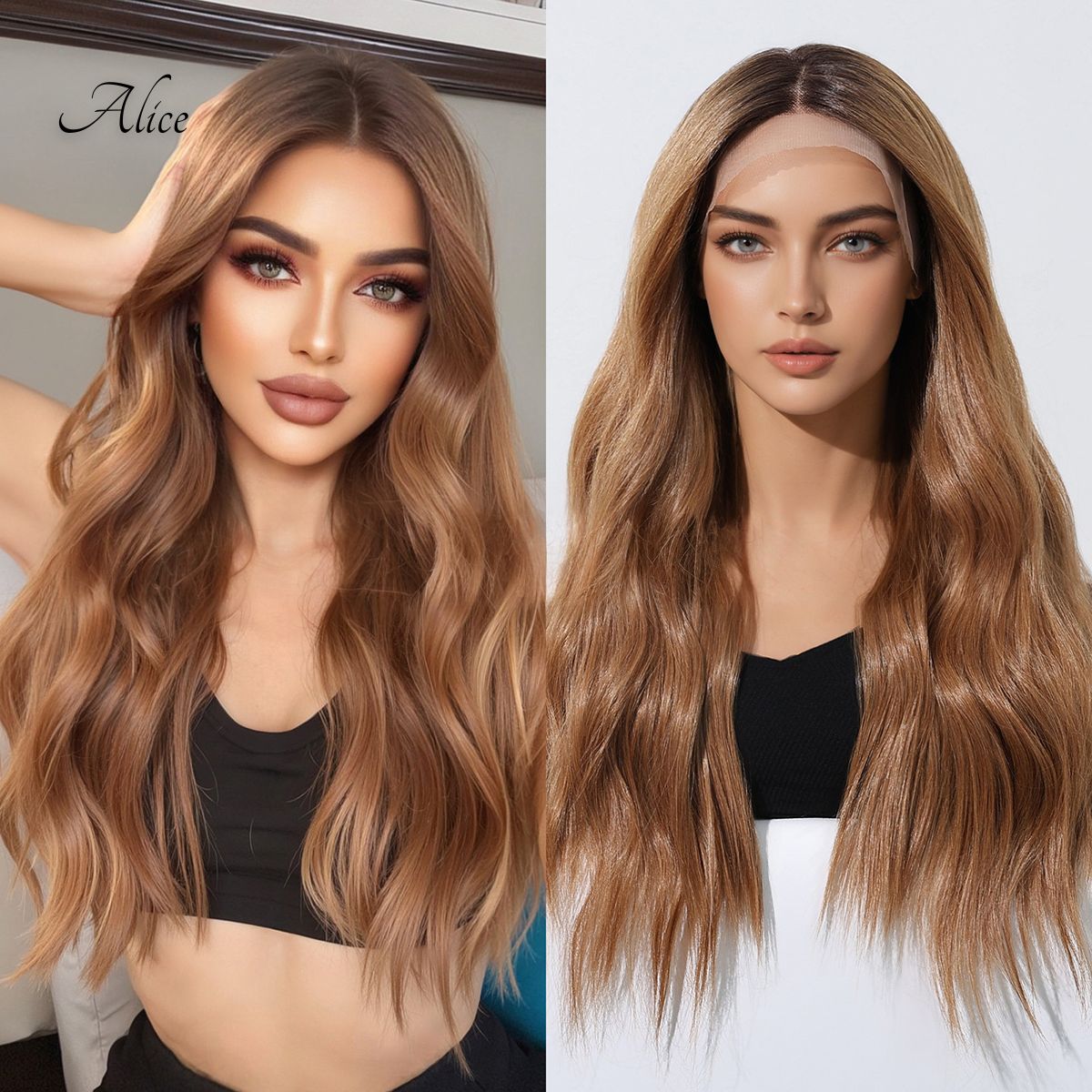 Alice | Ginger Long 13*6 HD Lace Frontal Wig (Hand-Tied)