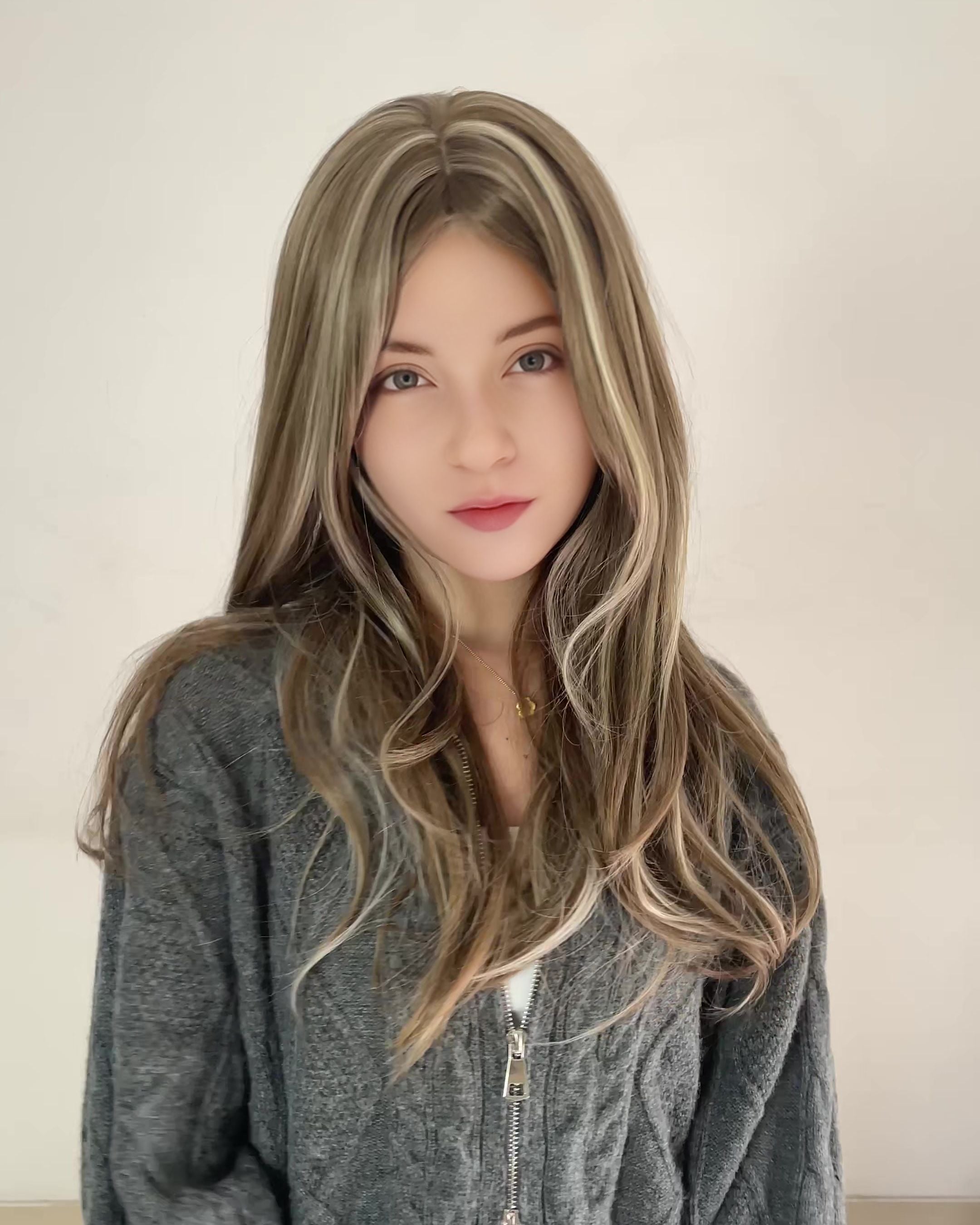 Ava – Ash Brown Balayage Lace Front Wig