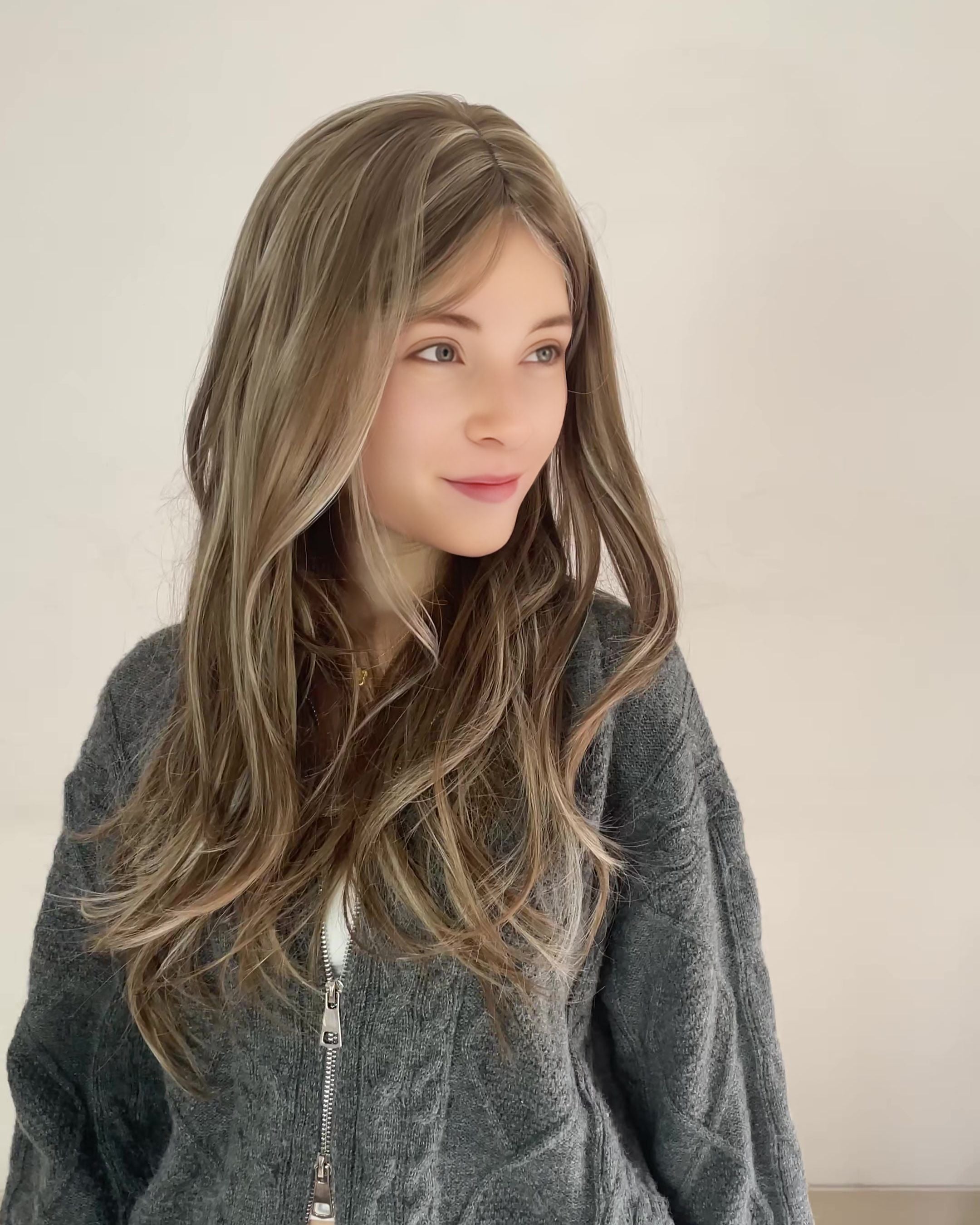 Ava – Ash Brown Balayage Lace Front Wig