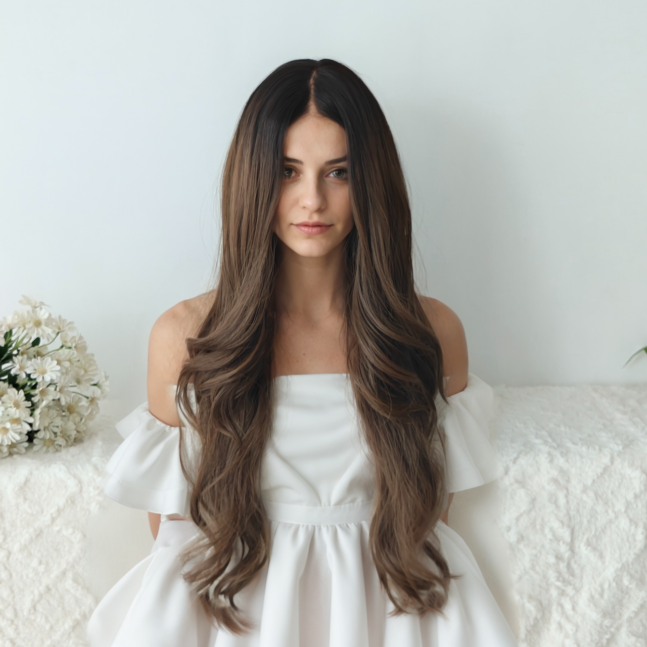 Grace 30” Body Wave HD Lace Front Wig - Ombre Brown, Hand-Tied Monofilament Top