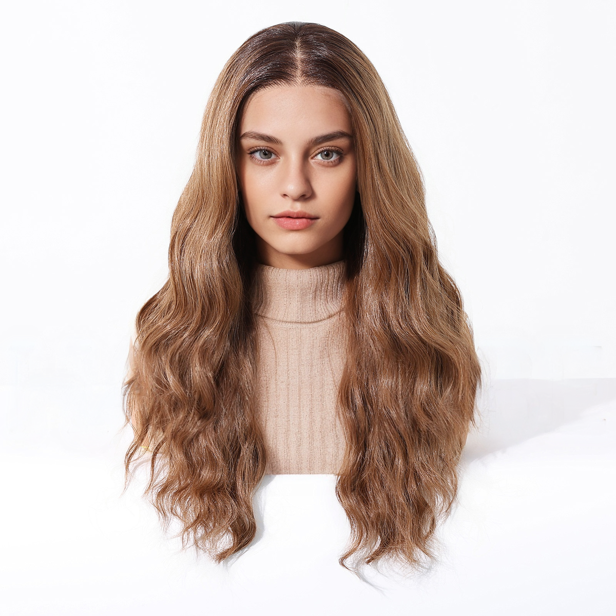 Body Wave HD Lace Front Wig - Ombre Copper, Beginner-Friendly, 22 Inch (56cm)