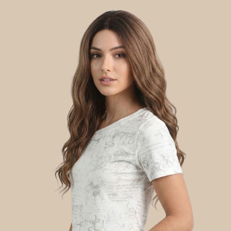 Emily | Ingwerfarbene lange Wellen-13*6 HD Front-Lace-Frontal-Perücke (Handgestrickt)