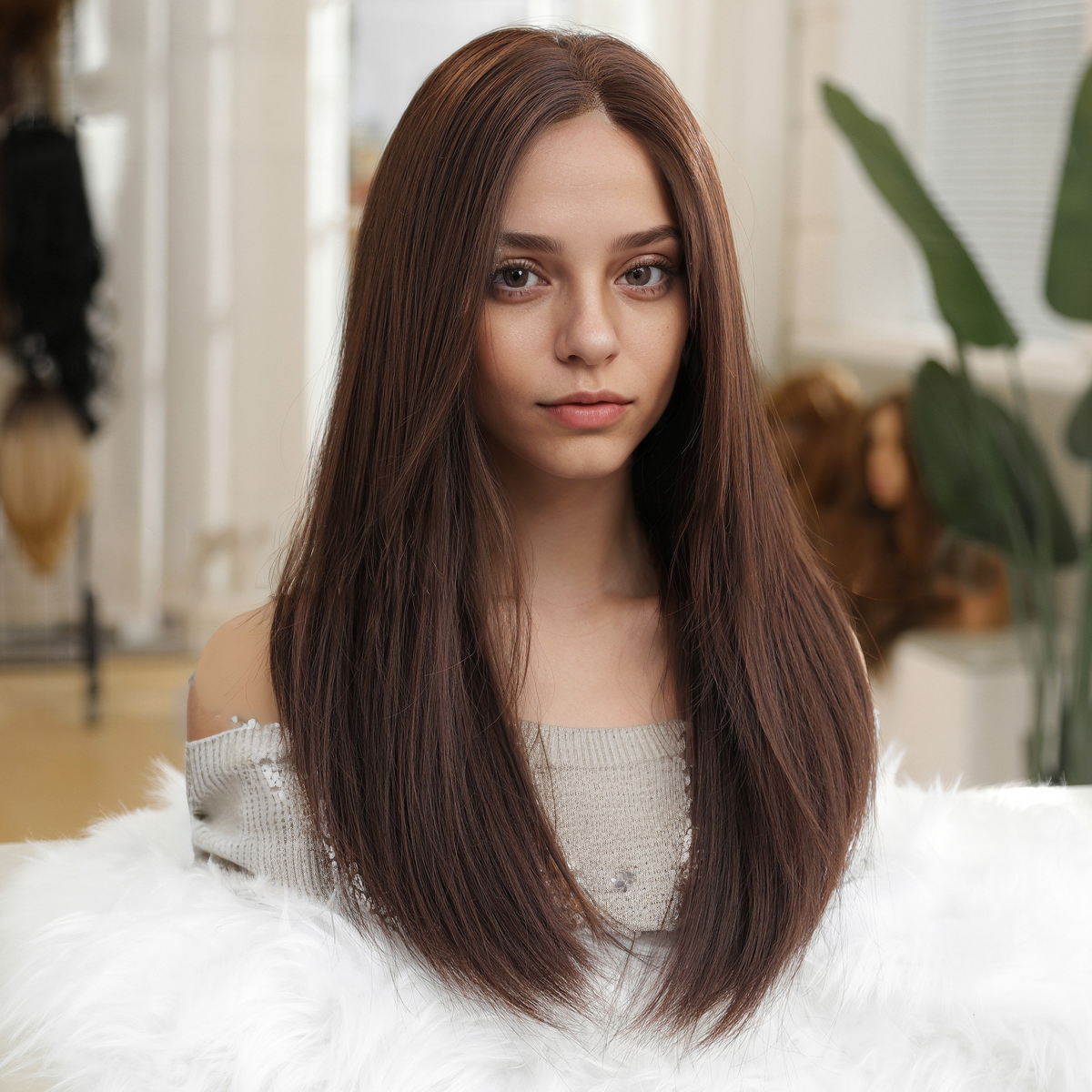 Amelia 22” Loose Wave HD Lace Front Wig - Chocolate Brown, Beginner-Friendly