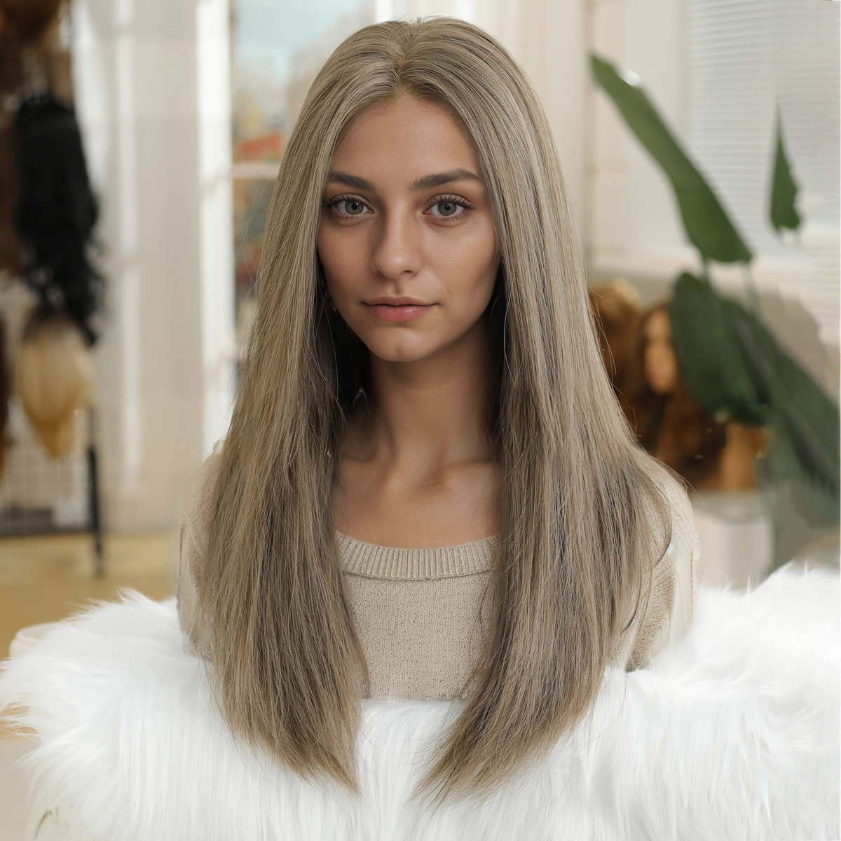 Loose Wave HD Lace Front Wig - Ash Grey, Beginner-Friendly, 22 Inch (55cm)