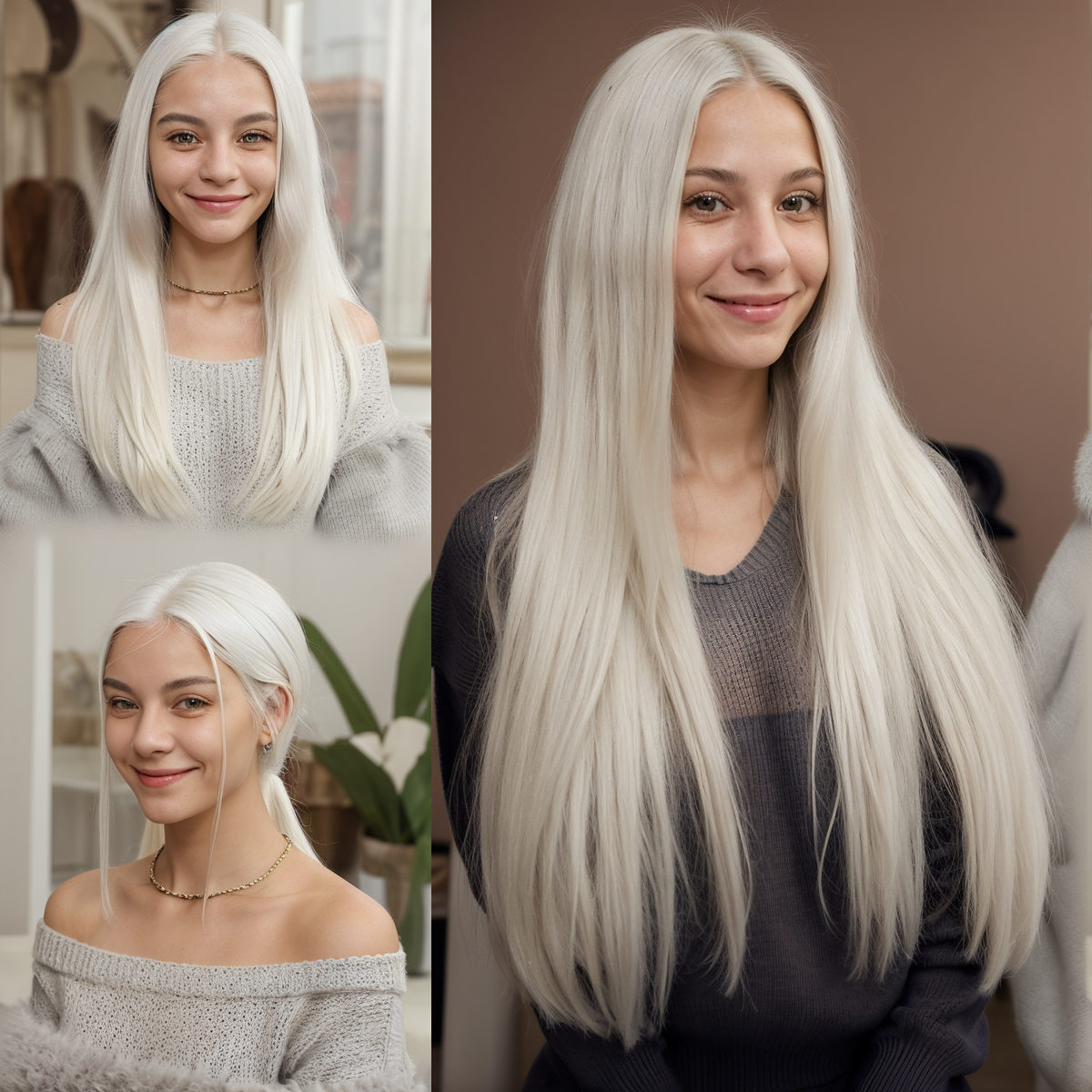 Loose Wave HD Lace Front Wig - White Blonde, 100% Hand-Tied Mono Top, 22 Inch (55cm)