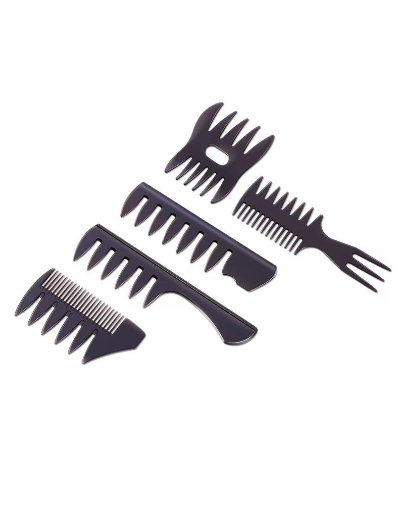 5-Piece Wide Tooth Comb Set – Detangling & Styling Kit