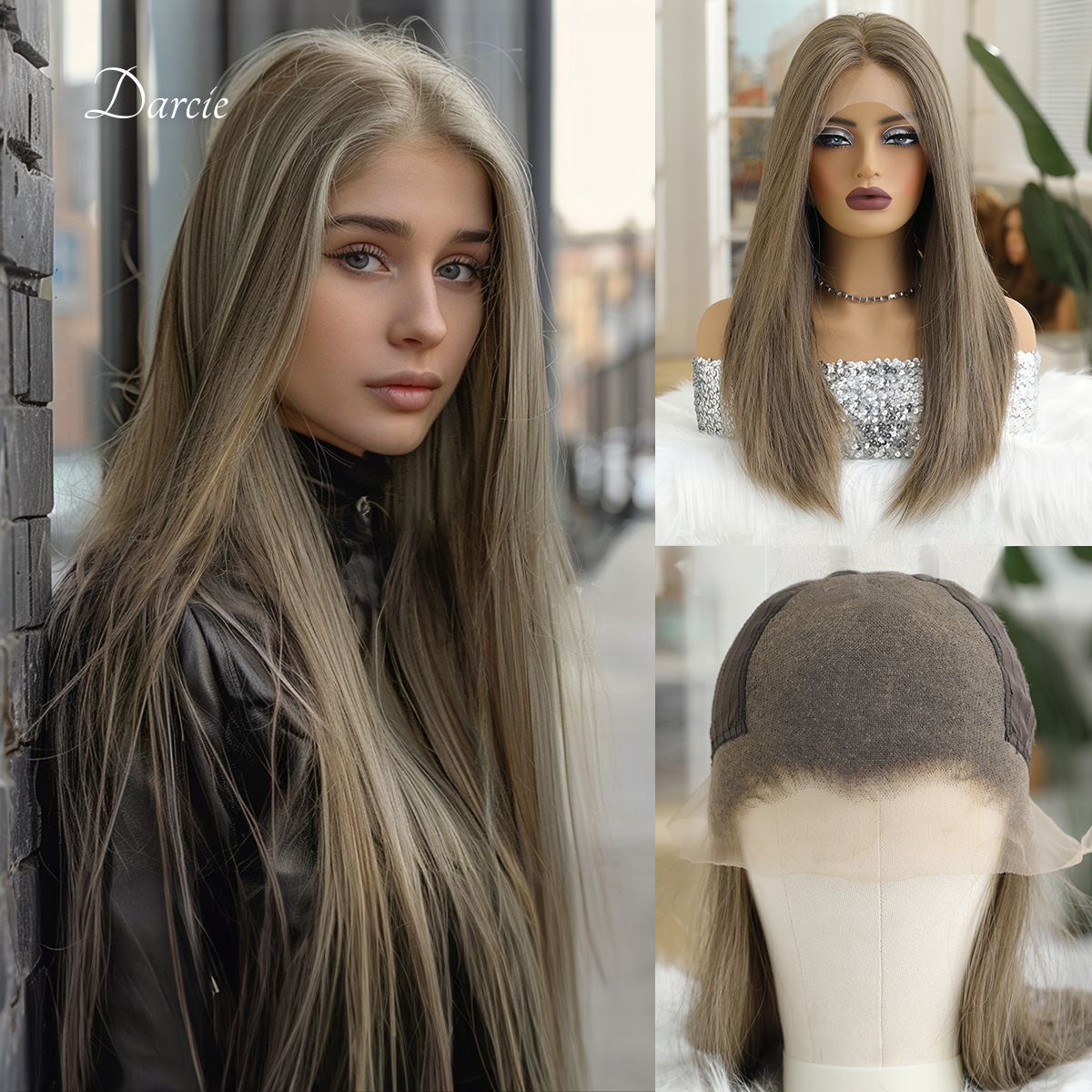 Darcie | Grey Medium 13*6 HD Lace Frontal Wig (Hand-Tied)