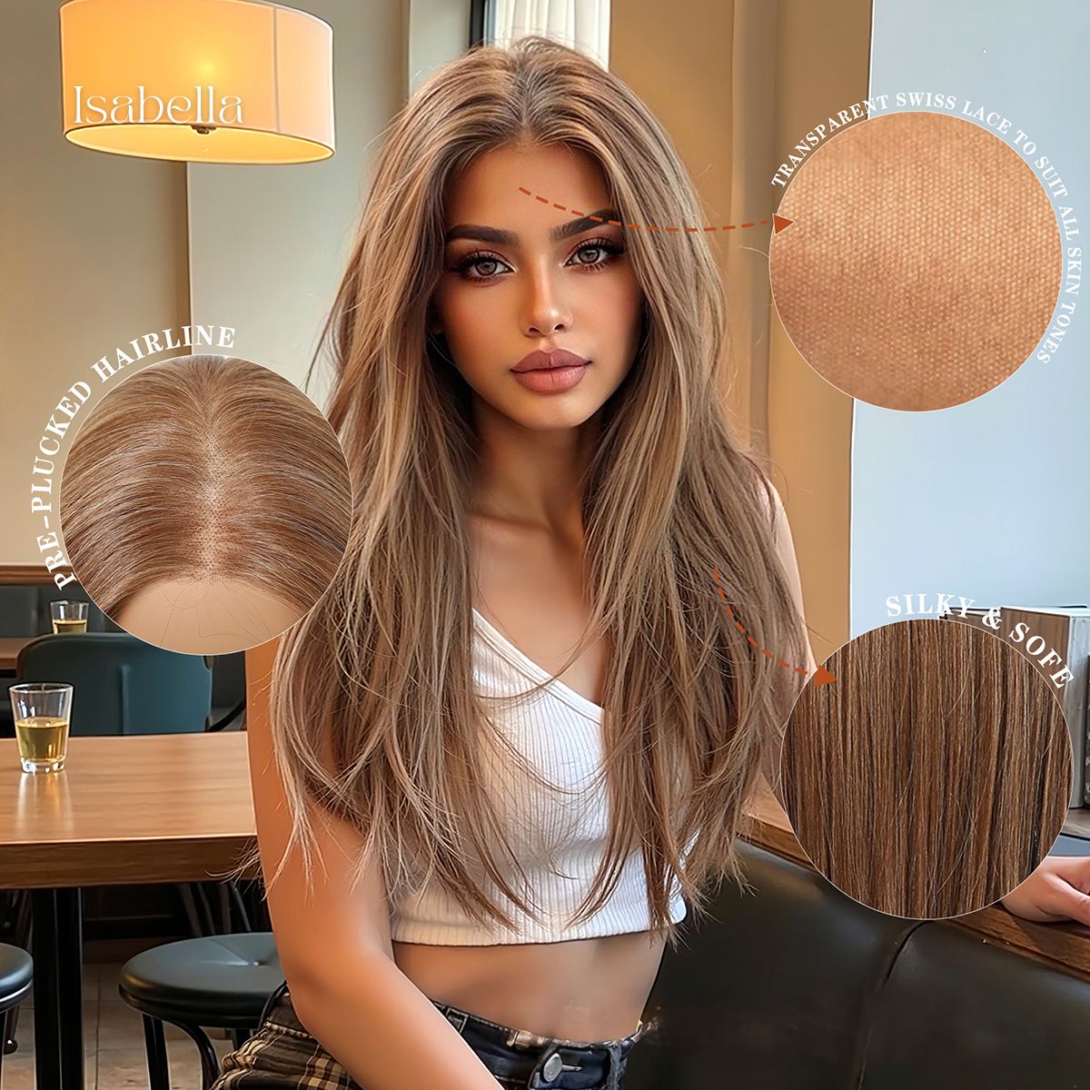 Isabella | Brown Medium 13*6 HD Lace Frontal Wig (Hand-Tied)
