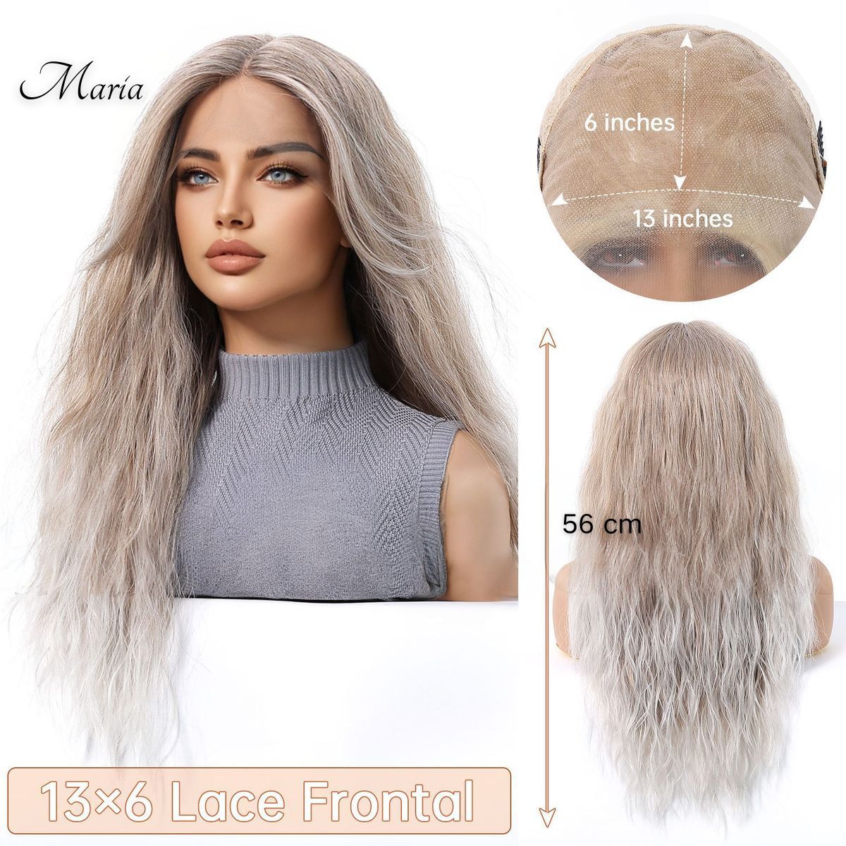 Maria | Brown Long Wavy 13*6 HD Lace Front Wig (Hand-Tied)
