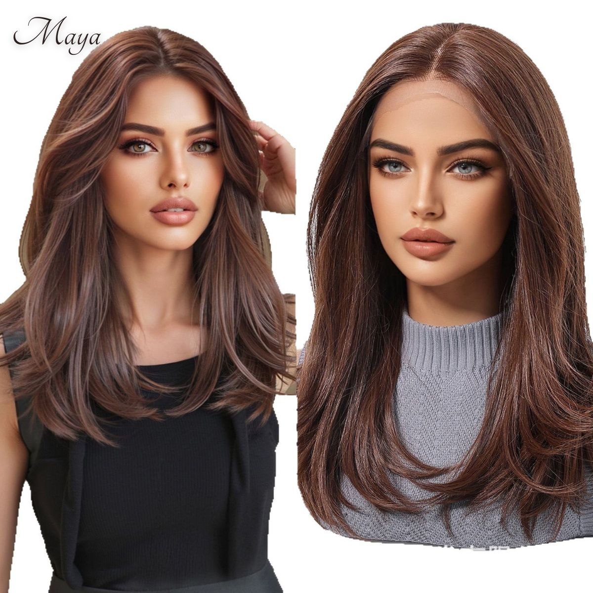 Maya | Ginger Medium 13*6 HD Lace Frontal Wig (Hand-Tied)