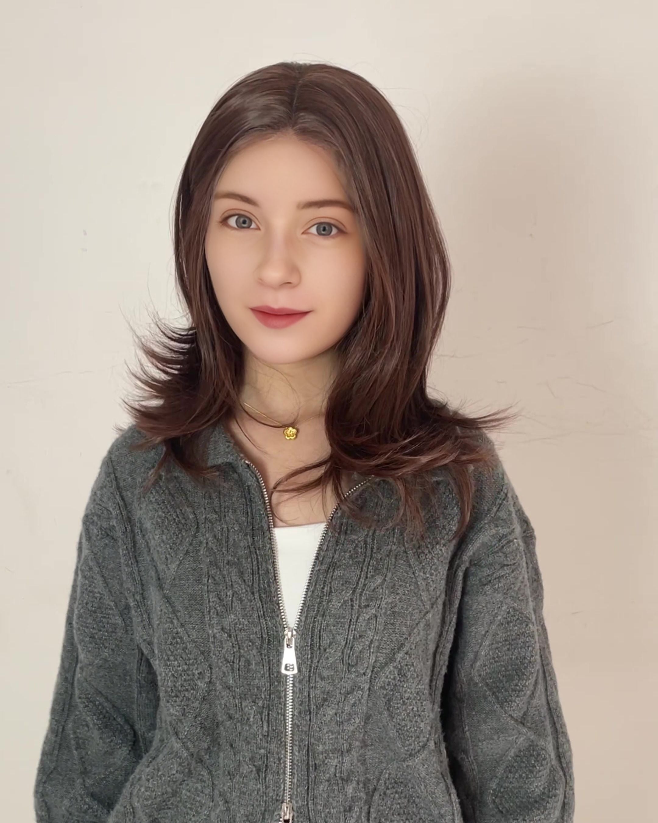 Mila – Chestnut Brown Layered Lace Front Wig