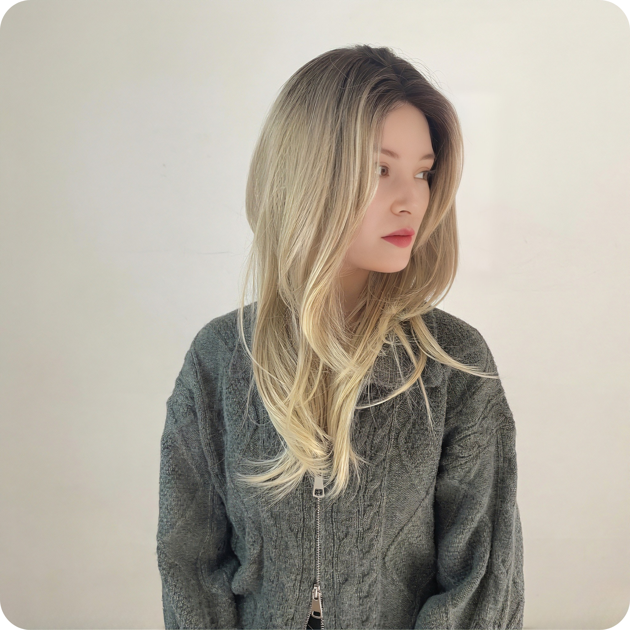 Eden – Ash Blonde Balayage Mono Top Lace Front Wig