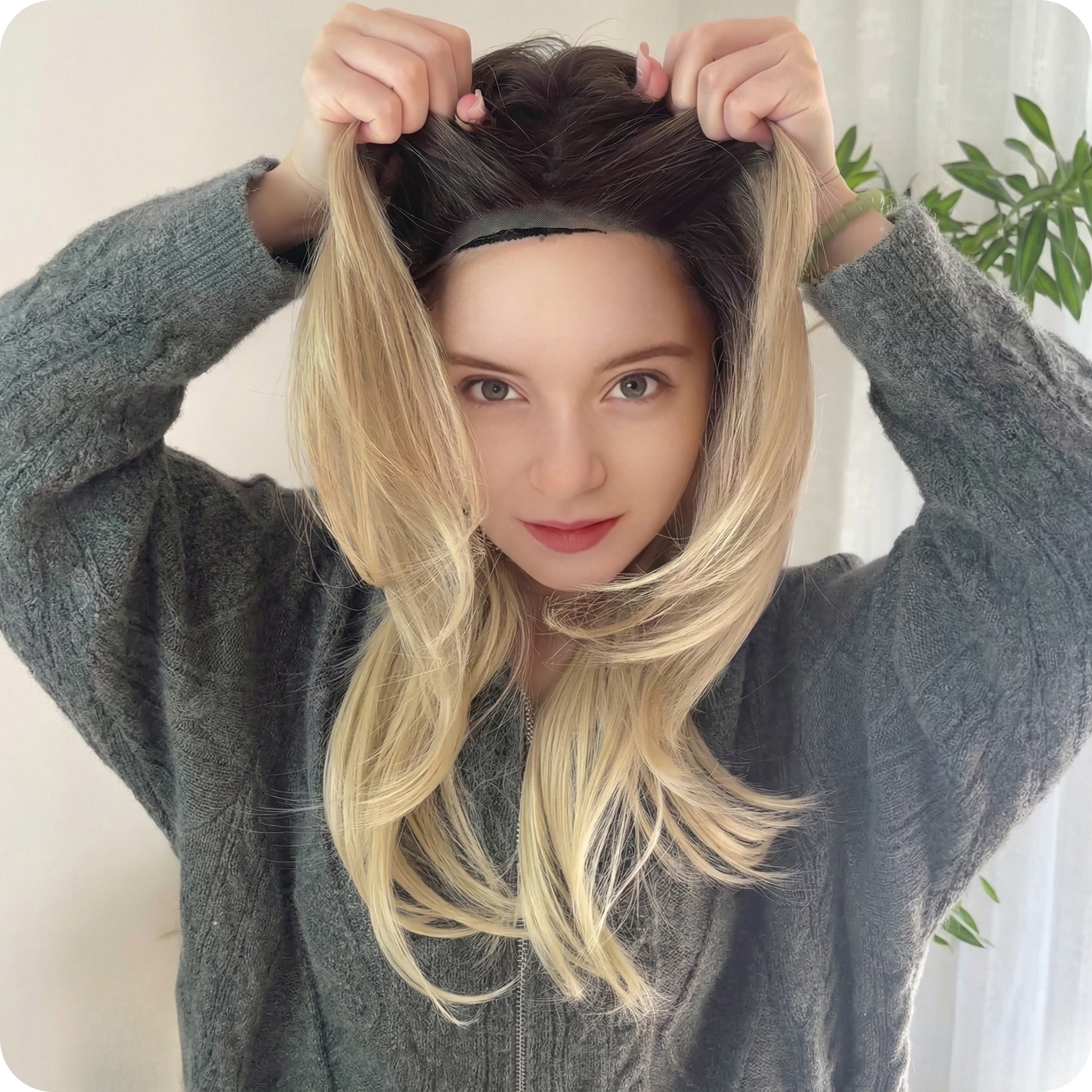 Eden – Ash Blonde Balayage Mono Top Lace Front Wig