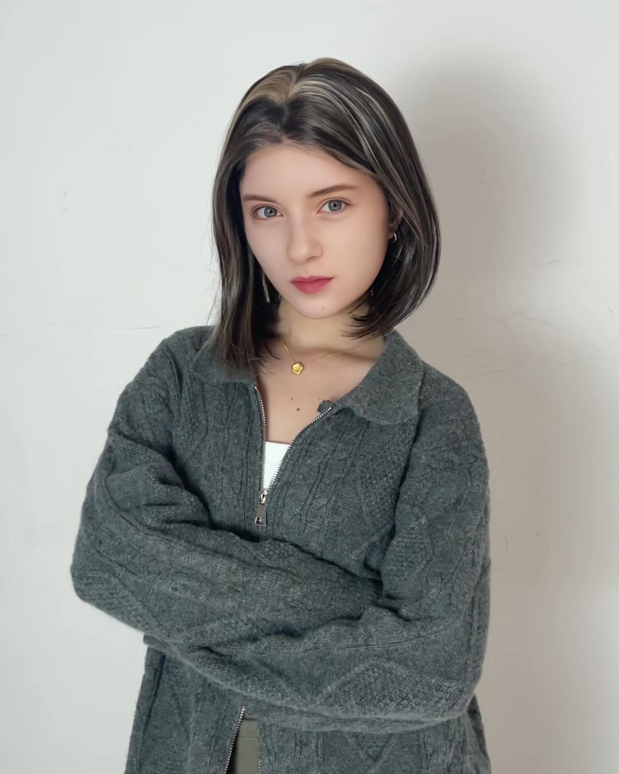 Nora – Mocha Brown Highlighted Bob Lace Front Wig