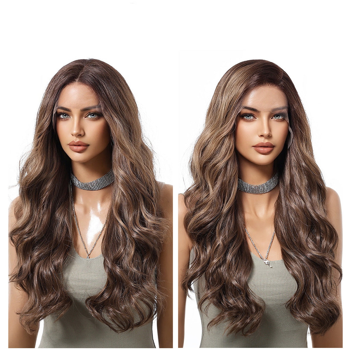 Daisy | Brown Long 13*6 HD Lace Frontal Wig (Hand-Tied)