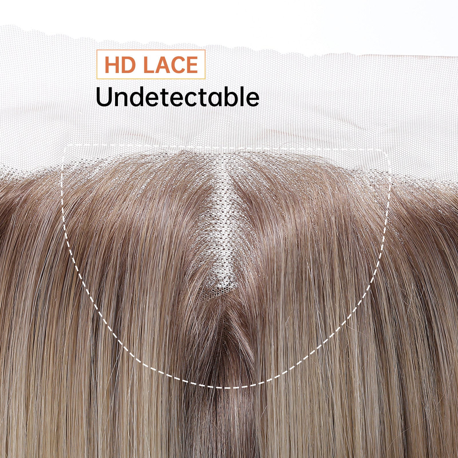 Maya 30” Straight HD Lace Front Wig - Ombre Ash Blonde, 100% Hand-Tied Mono Top