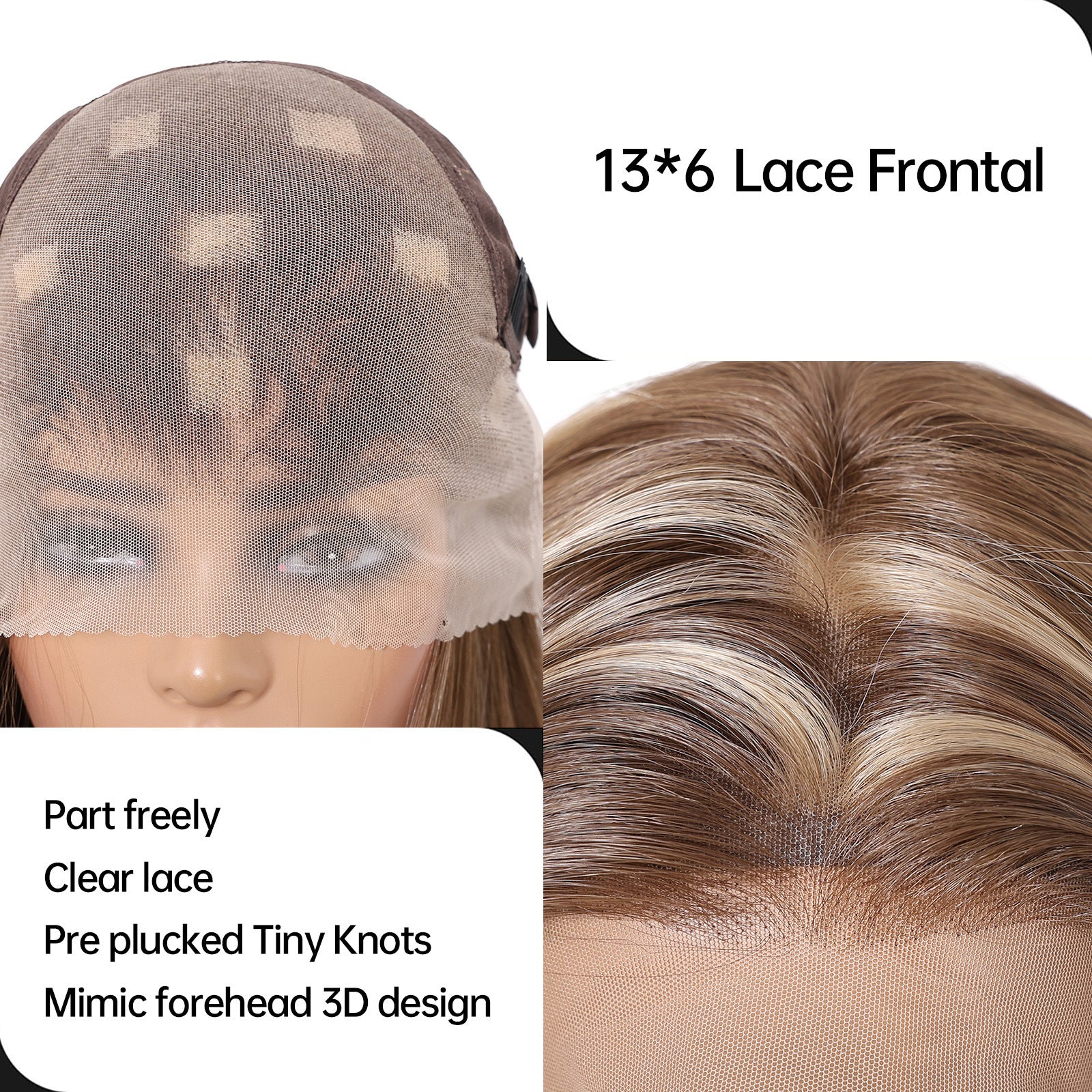 Sofia | Ombré Brown Long Straight 13*6 HD Lace Frontal Wig (Hand-Tied)