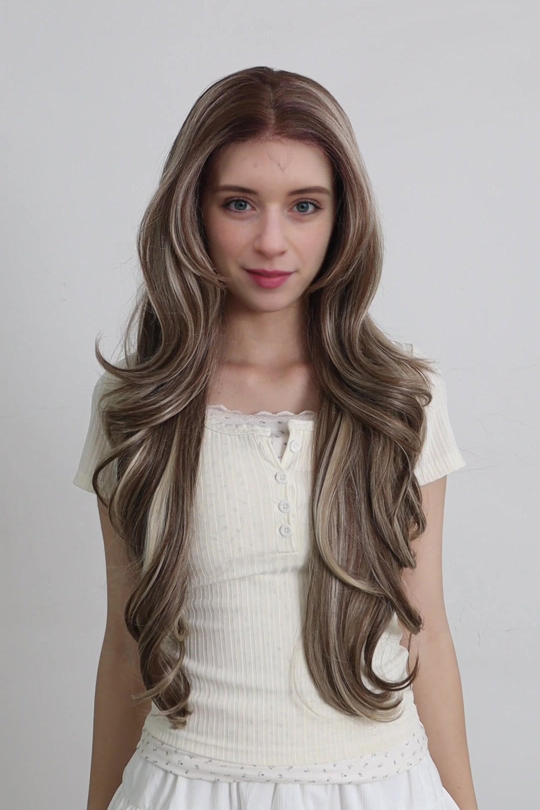 Sienna — Rooted Ash Brown · 26" | 13×6 Lace Front Wig