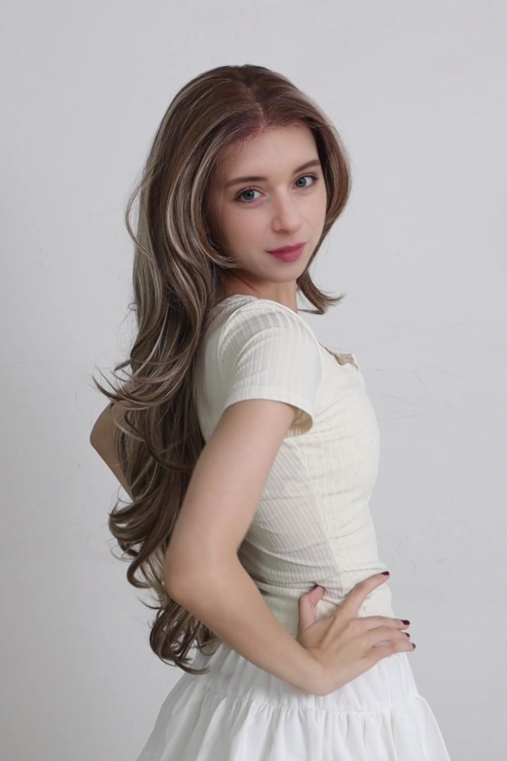 Sienna — Rooted Ash Brown · 26" | 13×6 Lace Front Wig