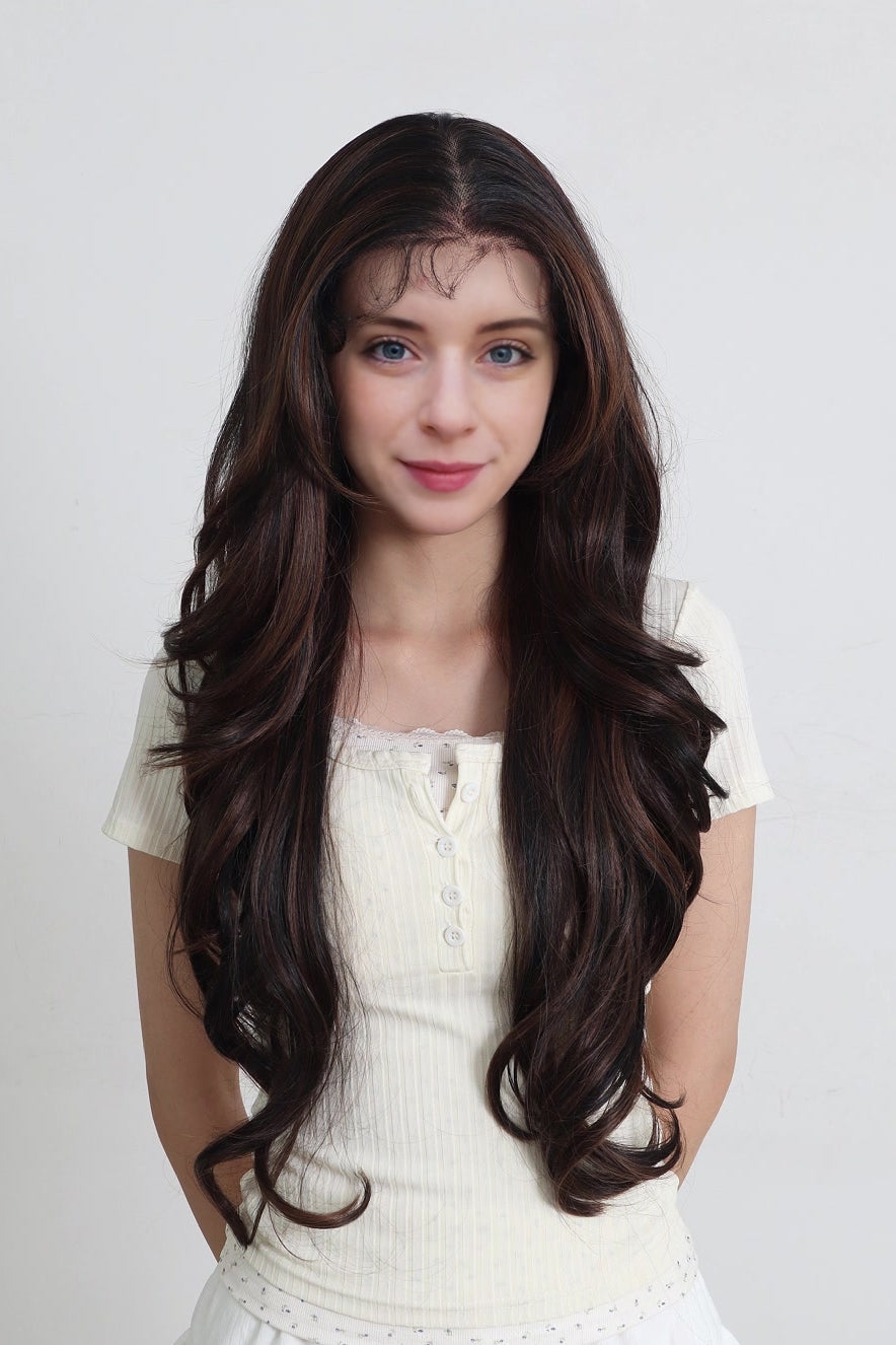 Valerie — Deep Chocolate Brown · 26" | 13×6 Lace Front Wig