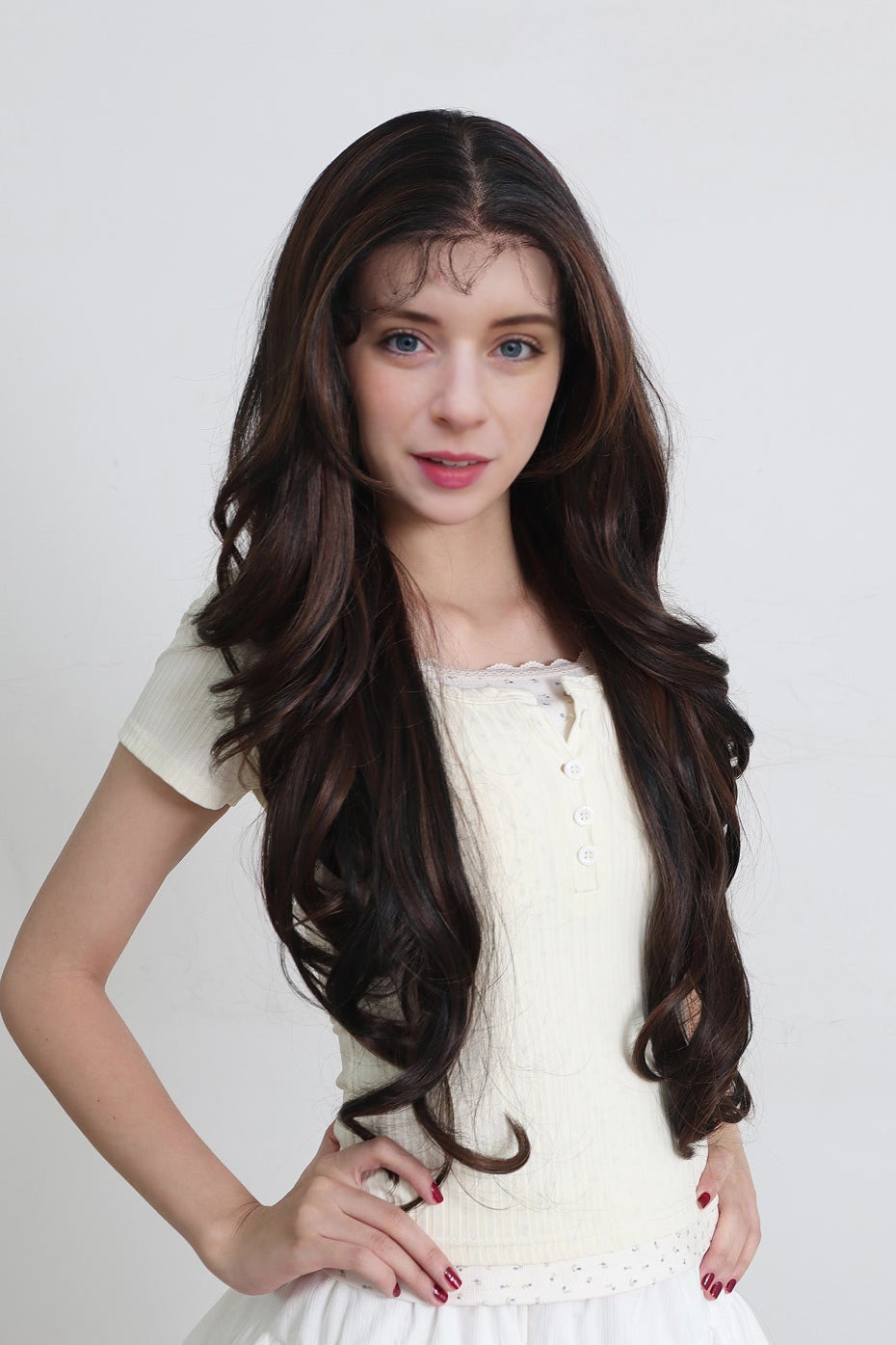 Valerie — Deep Chocolate Brown · 26" | 13×6 Lace Front Wig