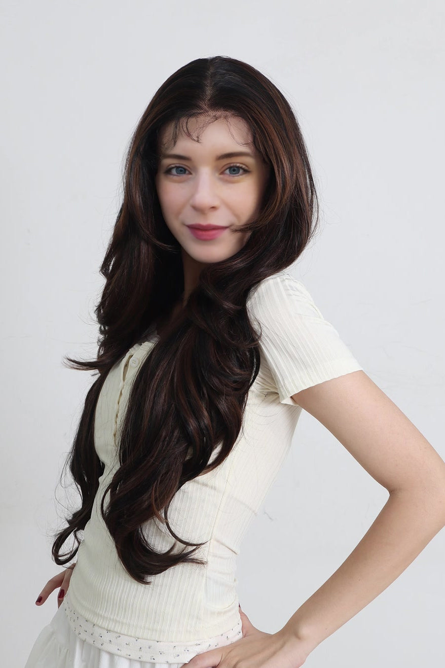 Valerie — Deep Chocolate Brown · 26" | 13×6 Lace Front Wig